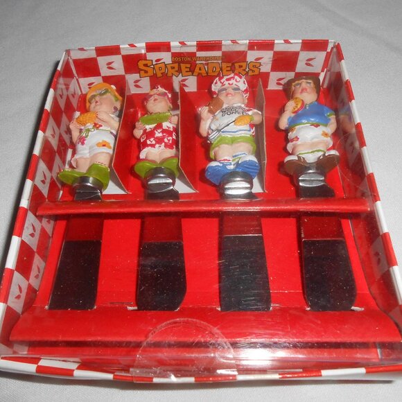 NEW 4 PIECE SET BACKYARD BBQ STAINLESS STEEL KNIFE DIP BUTTER SPREADERS GREAT π - Picture 6 of 9